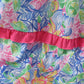 Tropical floral smocked tiered dress