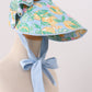 Green lemon print bow bonnet