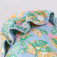 Green lemon print bow bonnet