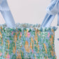 Green lemon smocked bow bloomer set