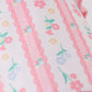 Blush floral ruffle bow bonnet