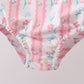 Blush floral print bow 2pc swimsuit