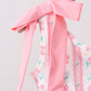 Blush floral print bow 2pc swimsuit