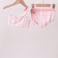 Blush floral print bow 2pc swimsuit