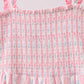 Blush floral smocked tiered dress