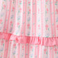 Blush floral smocked tiered dress