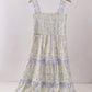 Golden meadow floral smocked tiered dress (length 41.33inch)