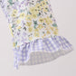 Floral mermaid applique rashguard