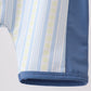 Blue shark applique stripe swimsuit