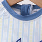 Blue shark applique stripe swimsuit