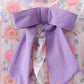 Purple rose bow smocked ruffle bloomer set