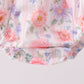 Purple rose bow smocked ruffle bubble