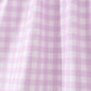 Purple floral embroidery gingham ruffle shorts set