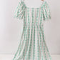 Green floral stripe dress (length 41.33in)
