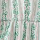 Green floral stripe dress (length 41.33in)