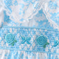 Blue rose smocked bubble