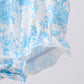 Blue rose smocked bubble