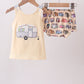 Khaki camper applique bow bloomer set