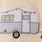 Khaki camper applique bow bloomer set