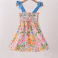 Summer floral print smocked mom&me dress