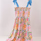 Summer floral print smocked mom&me dress