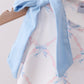 Blue bow ribbon print bloomer set