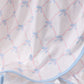 Blue bow ribbon print dress
