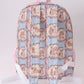 Pink puppy embroidery backpack