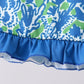 Ocean garden splash ruffle rashguard set