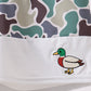 Camouflage duck embroidery swim trunks
