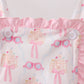 Pink bow castle ruffle bubble