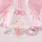 Pink bow castle ruffle bubble
