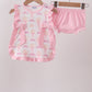 Pink bow castle ruffle bloomer set