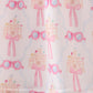 Pink bow castle ruffle shorts set