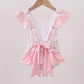 Pink bow castle ruffle one-piece swimsuit