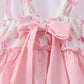 Pink bow castle ruffle one-piece swimsuit