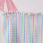 Rainbow stripe smocked dress