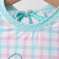 Green plaid horse applique rashguard