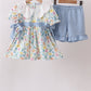 Blue Floral Lace Set