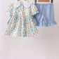 Blue Floral Lace Set