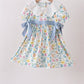 Blue Floral Lace Dress