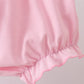 Lavender Smocked Embroidered Bow Jacquard Bloomer Set