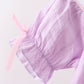 Lavender Smocked Embroidered Bow Jacquard Bloomer Set