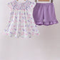 Purple Sea Turtle Smocked Set