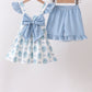 Blue Retro Floral Set