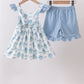 Blue Retro Floral Set