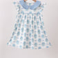 Blue Retro Floral Dress