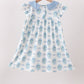 Blue Retro Floral Dress