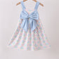 Blue Hydrangea Bow Dress