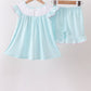 Blue Umbrella Smocked Set